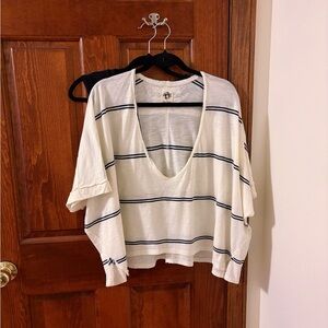 FREE PEOPLE Lot of 2 Tops Sleeveless Atlas Tank Jaydon Striped Tee NWOT Size M